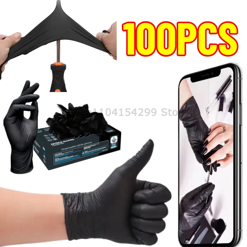 Disposable Nitrile Waterproof Gloves Dish Washing Kitchen Household Gloves Dog Wash Cleaning Glove for Food Working Latex Gloves Oasis Select