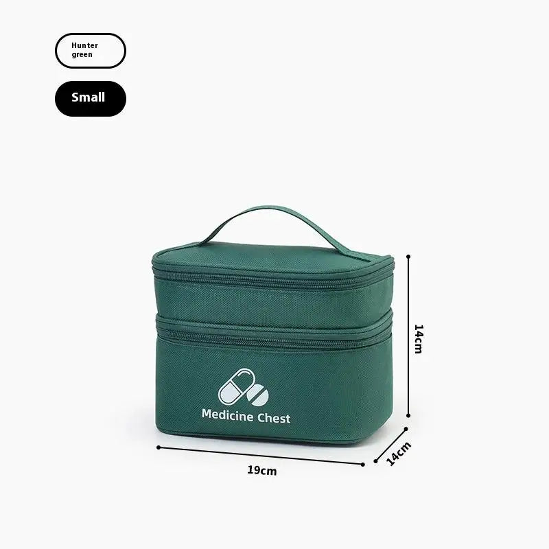 Home Travel First Aid Kit Double Layer Classification Storage Drug Sorting Bag Oxford Cloth Epidemic Prevention Pouch Oasis Select S Green