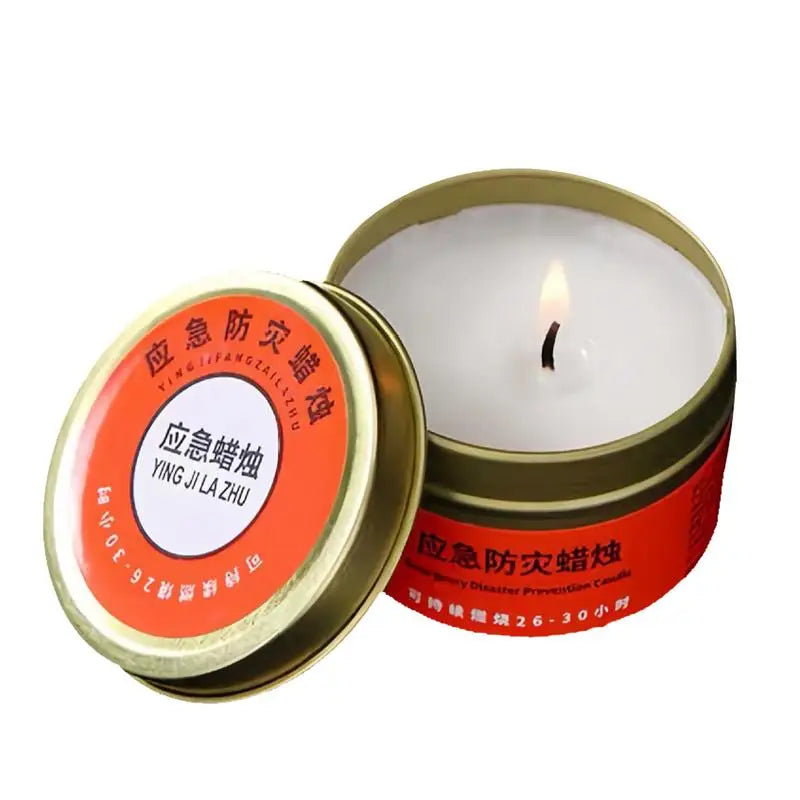 Camping Candles Survival 30 Hour Home Candles Lighting Long Burning Windproof Camping Slow Burn Tea Light Light & Heat Source Oasis Select