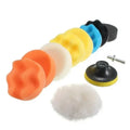 Polishing Sponge Plate Set Imitation Plush Waxing Angle Grinding Cleaning Sponge Wheel Car Beauty Set Electric Drill Polishing Oasis Select 3-inch 11 Piece Set