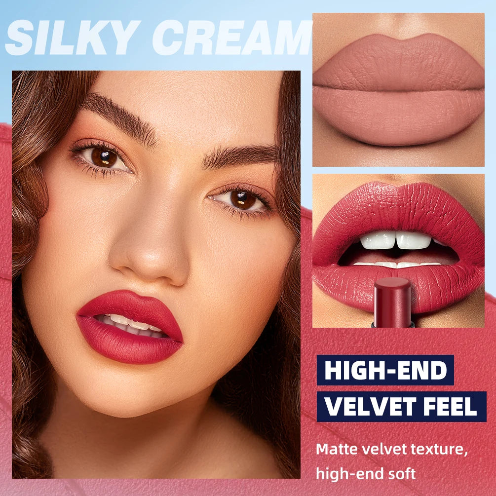 QIBEST Velvet Matte Lipstick – Long-Lasting Pigmented Lip Tint