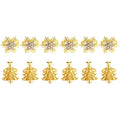 Dinner Table Setup Napkin Ring Set Decorative Napkin Rings For Dining Festive Napkin Holder Unique Snowflake Design Oasis Select gold China Mainland