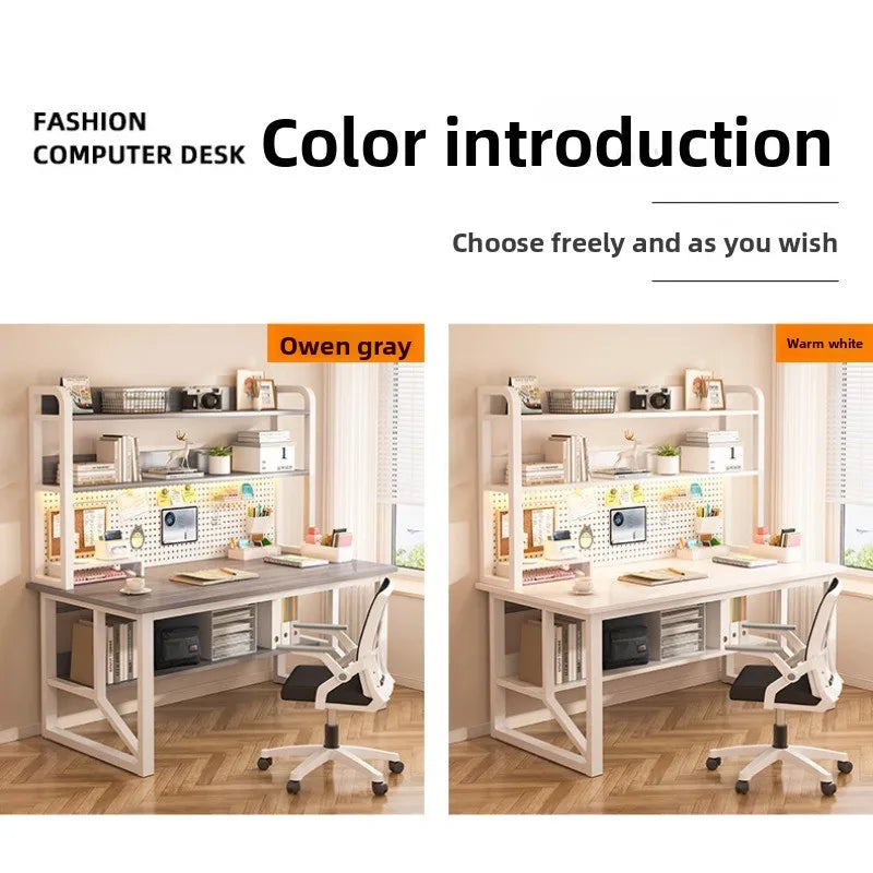 Computer desk, bookshelf, integrated bedroom, learning and writing desk, multi-functional desk with hole board Oasis Select