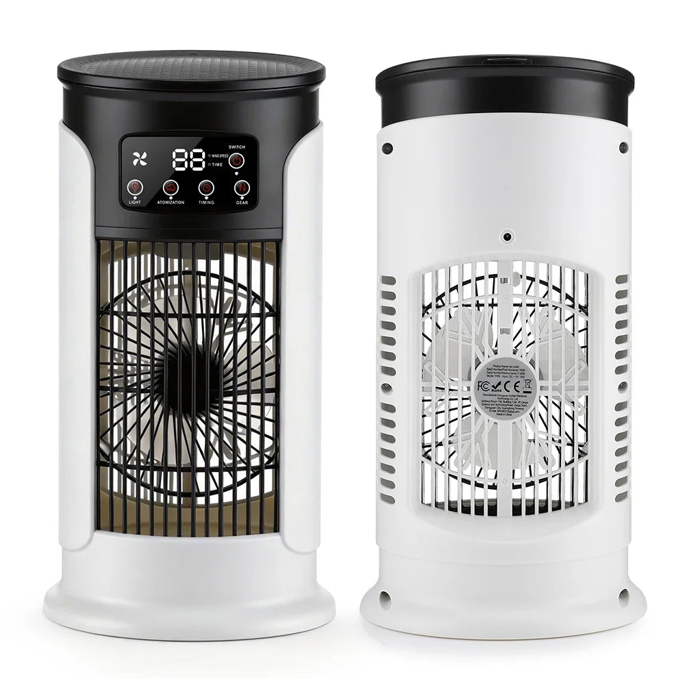 Portable USB Desk Air Cooler Fan & Humidifier | 6 Speed, LED