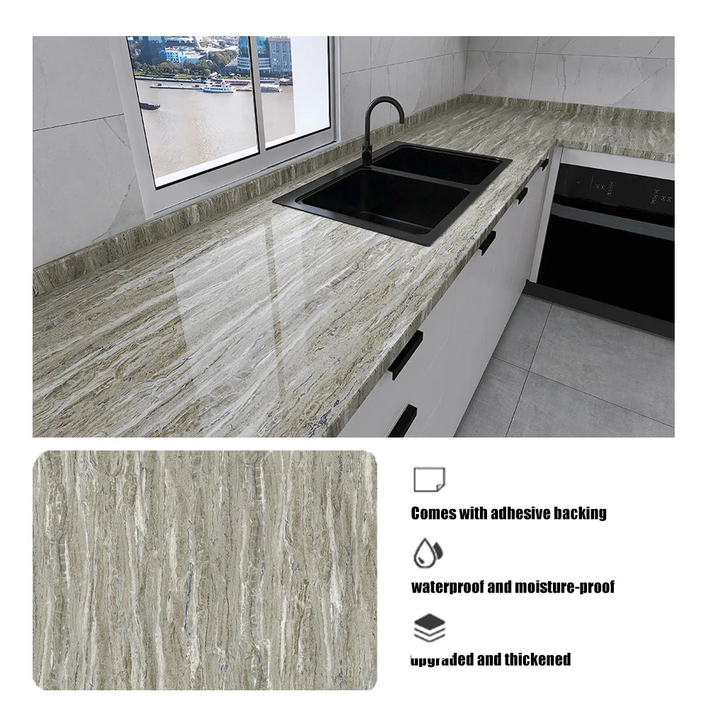 Peel & Stick Tile Wallpaper – Waterproof PVC Kitchen Sticker