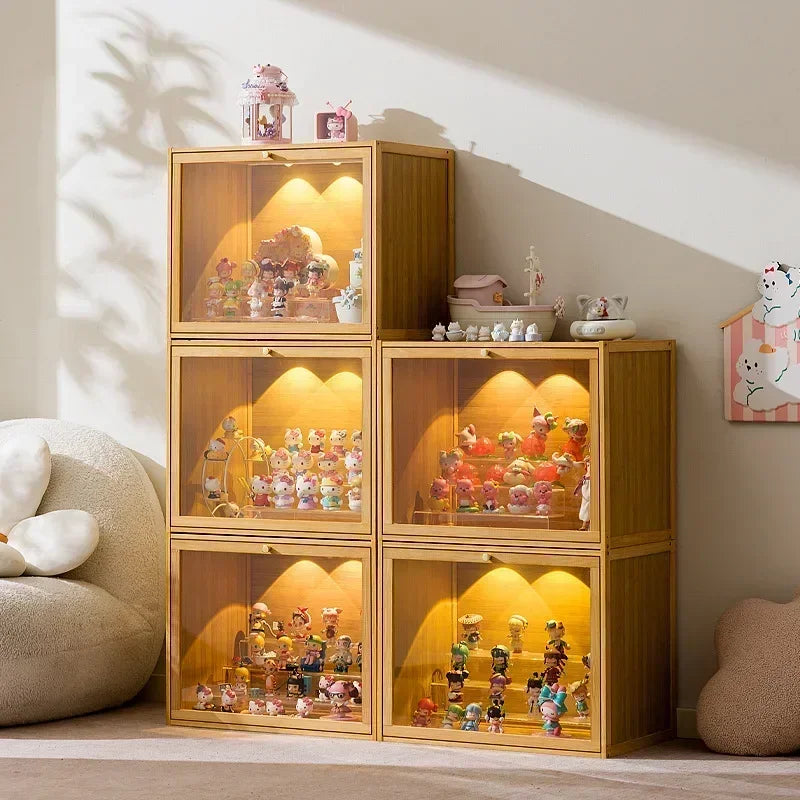 Blind box storage display stand Large capacity stepped acrylic POP MART display box Dust-proof figure display cabinet Oasis Select