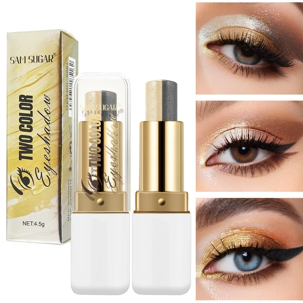 SAM SUGAR Two-Tone Eyeshadow Stick – Shimmer, Waterproof