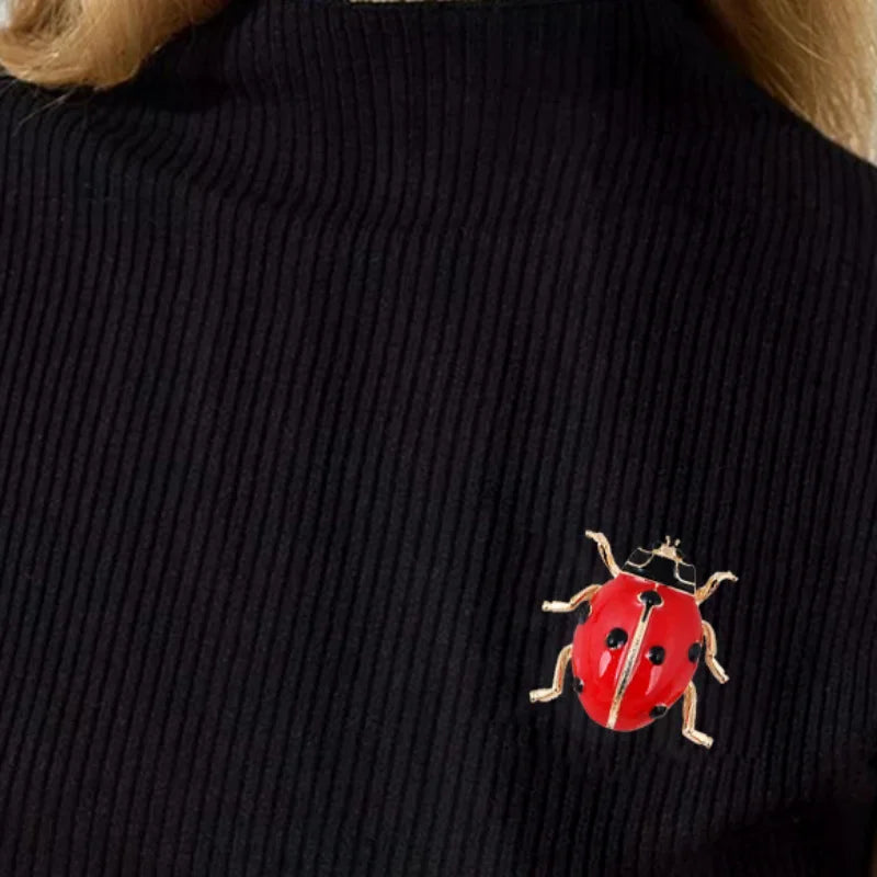 Fashion Enamel Red Ladybug Insect Brooches Beetle Pin Scarf Corsage Jewelry Gift Oasis Select Default Title