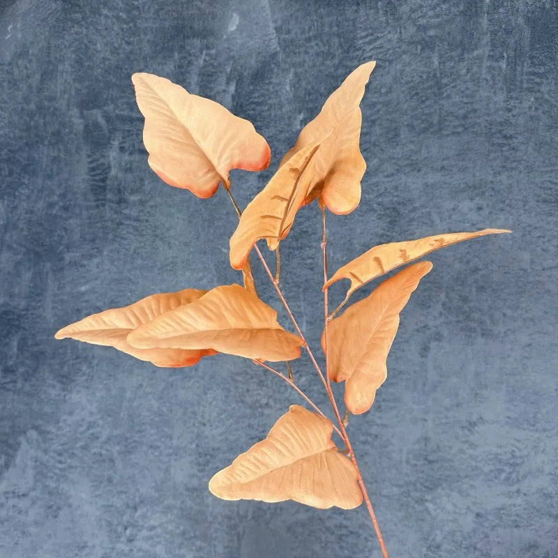80cm Simulated Large Orange Leaf Decoration Garden Bonsai Simulated Dried Flower Wall Decoration Shooting Props Home Decoration Oasis Select MOG