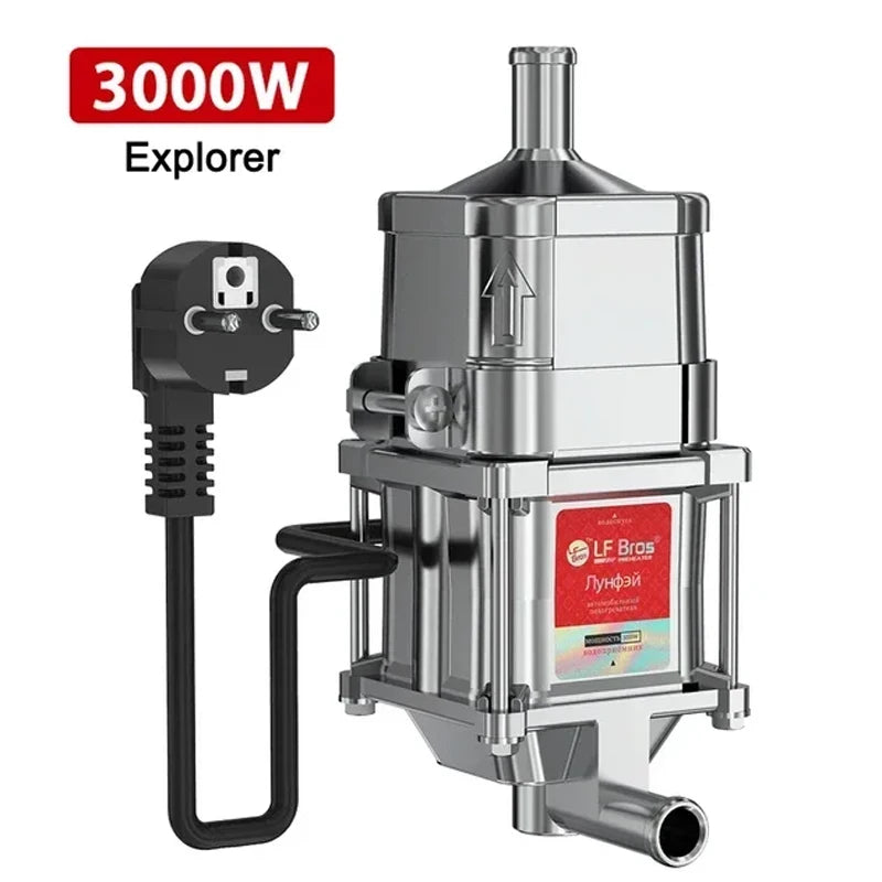 3000W Car Engine Heater Diesel Auto Engine Antifreeze Preheater 220V Truck Coolant Heater Parking Heater Car Heating Accessories Oasis Select