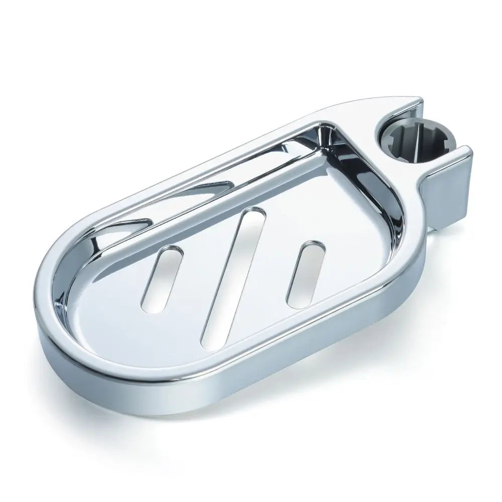 22/24/25MM Leaf Shape Tray for Shower Rods and Lift Rods Shower Soap Dish Holder Modern Chrome Adjustable Bathroom Tool Oasis Select 24mm