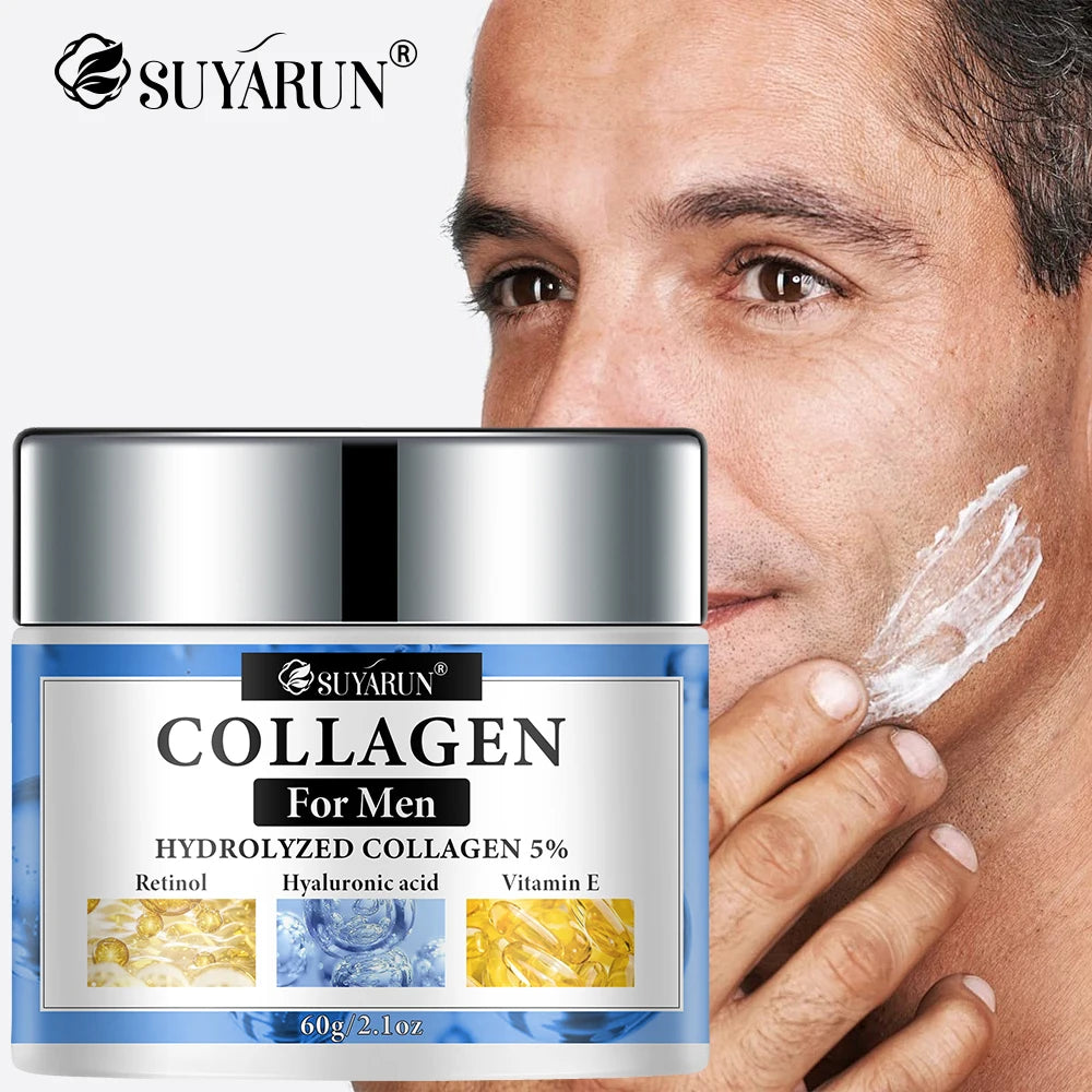 SUYARUN Retinol & Collagen Face Cream for Men - Anti-Aging Hydrating Moisturizer, Firming & Revitalizing Skincare. Oasis Select