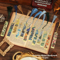 12 pcs Vintage Painting Metal Bookmark Hollow Long Tassel Bookmark Students Reading Tool For Book Lovers Friends Office School Oasis Select Painting Flower