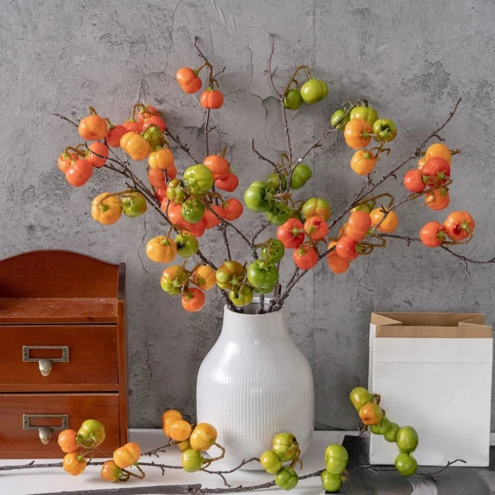 Artificial Pumpkin Branch | Handmade Foam Fall Decor 51cm