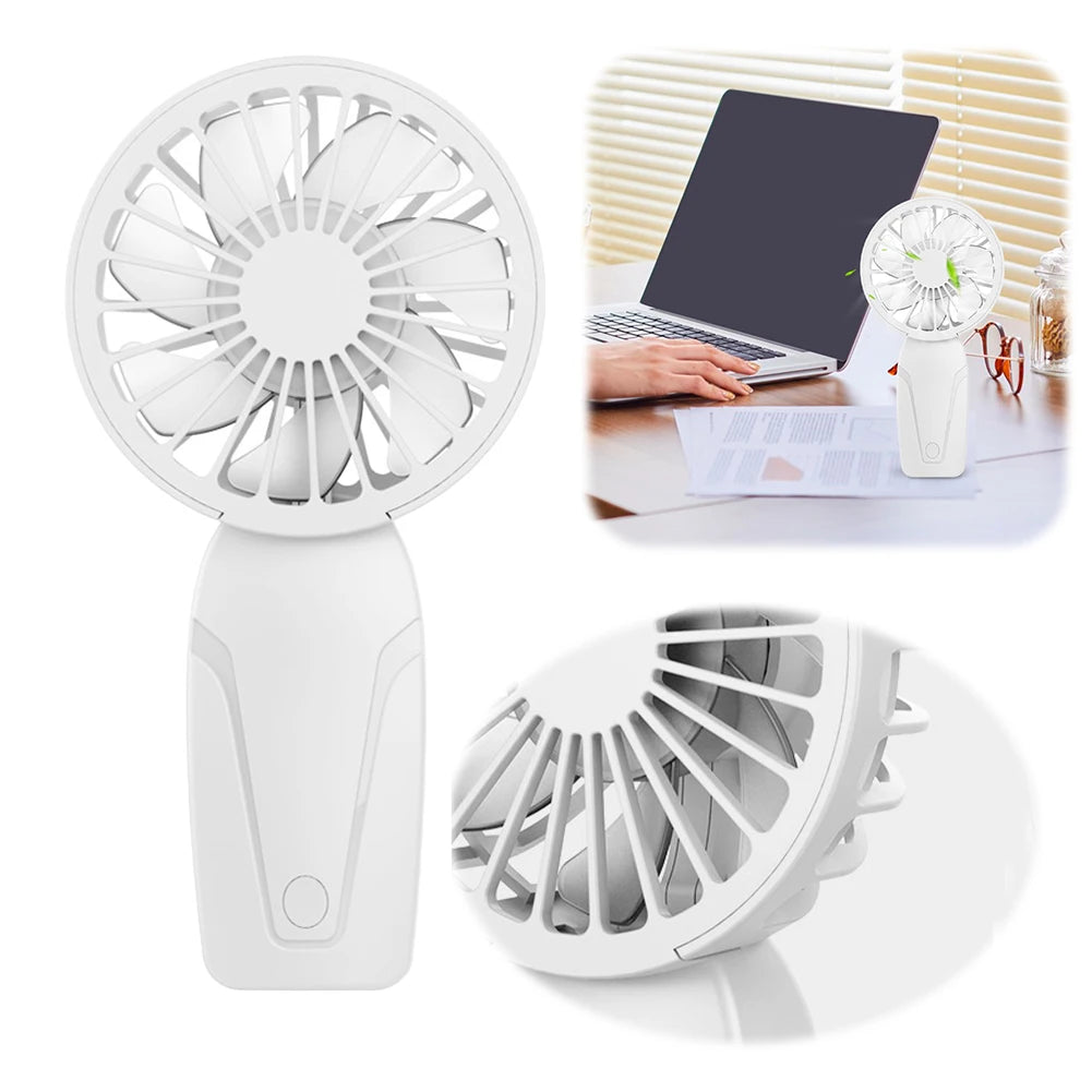 Personal Fan USB Rechargeable Small Hand Fan 3 Speeds Compact Cooling Fan for Home Office Travel and Outdoor Activities Oasis Select