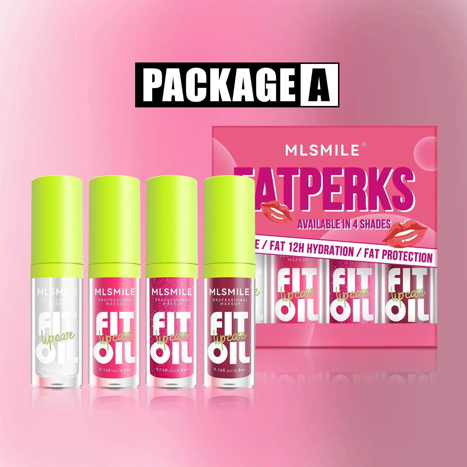 4pcs Set Mirror Pearl Lipgloss Long Lasting Hydrating Moisturizing Clear Lip Balm Oil Multi Color Lip Enhancement Oasis Select A