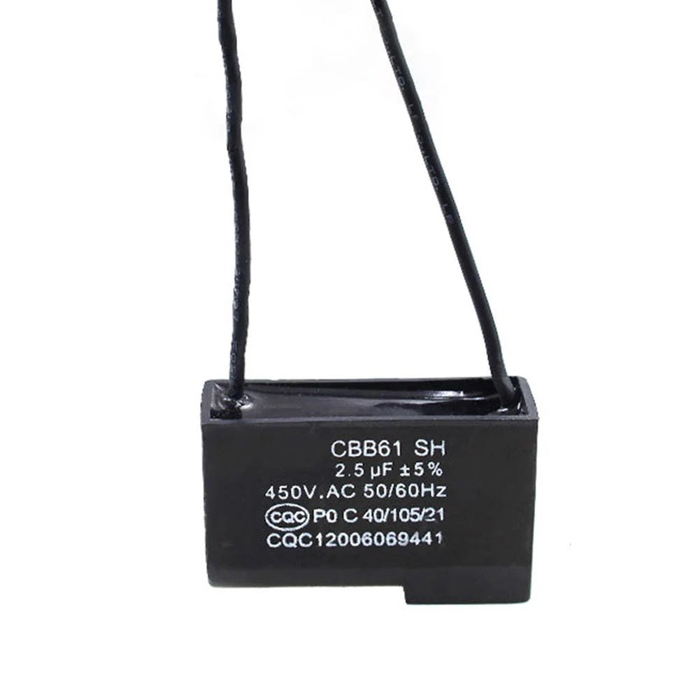 CBB61 2.5uF 450V Fan Starting Capacitor Capacitor For Ceiling Fan Table Fans Hood Motor Capacitor Oasis Select 1pc