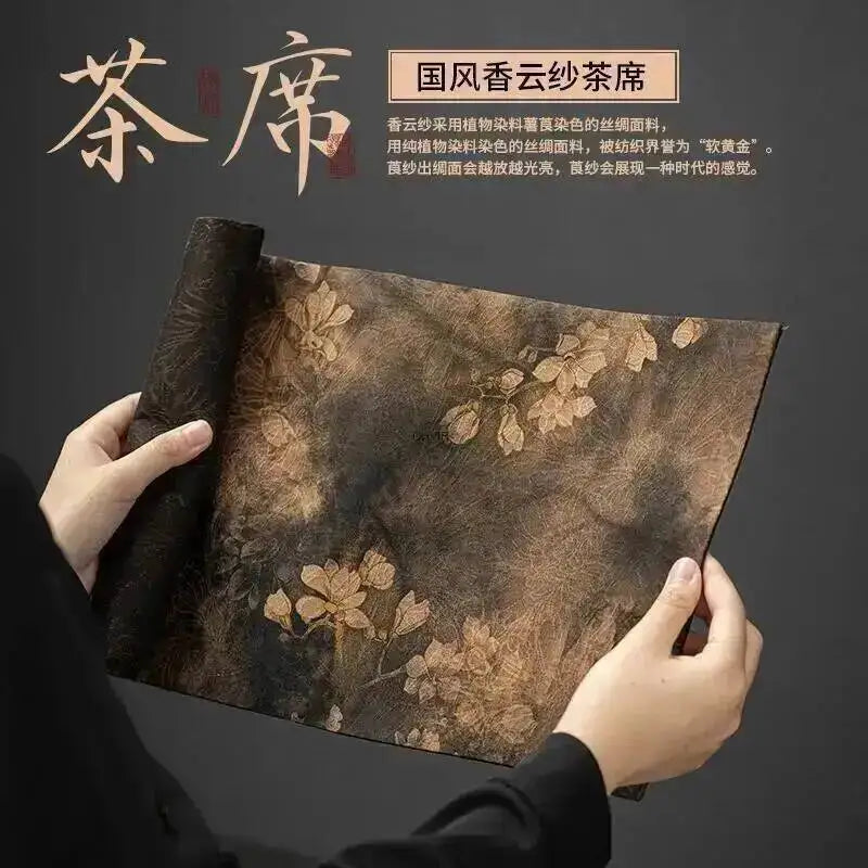 Gauze Double-sided Dry Tea Mat Teapot Mat Chinese Zen Table Flag Tablecloth Tea Mat Tea Ceremony Oasis Select