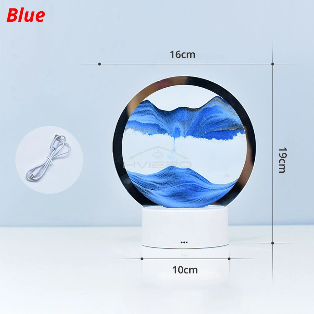 HVIERO Quicksand LED Table Lamp | USB Rechargeable Night Light