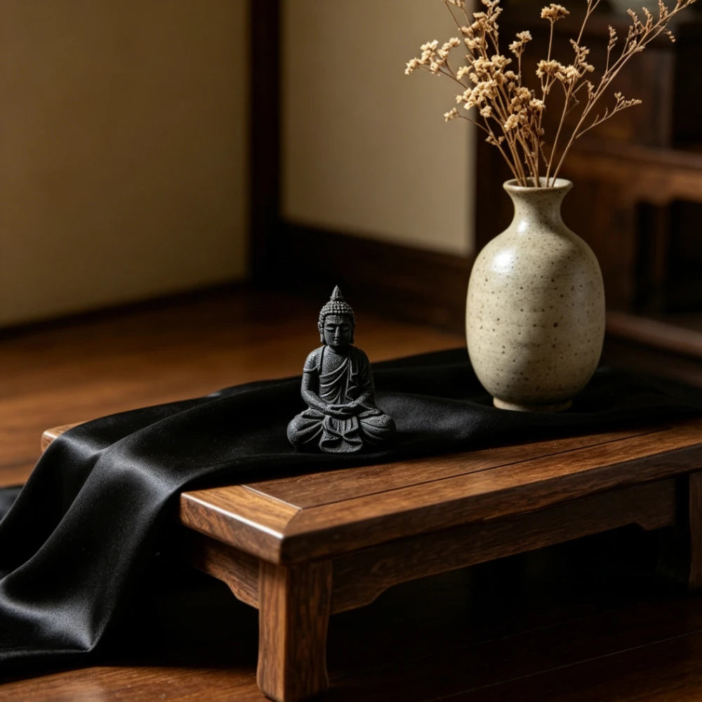 Buddha Skull Figurines Meditation Zen Gothic Style Statue Mystical Skeleton Buddha Ornaments for Home Tea Room Altar Decor Gifts Oasis Select