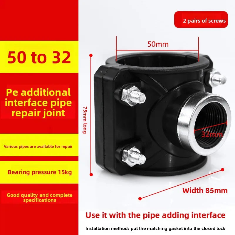 Clamp Saddle Drain Valve 20-50mm Waste Water Pipe Clips dn40 OD Hose Quick Connection Fittings Oasis Select 50x32