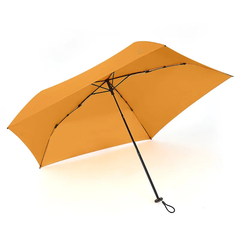 1pcs Ultra-Light Ultra-Fine Carbon Fiber Umbrella Black Sunscreen for Sun and Rain 3-Fold Compact and Portable Lead Umbrella Oasis Select 5 glueless orange Aluminum 6K