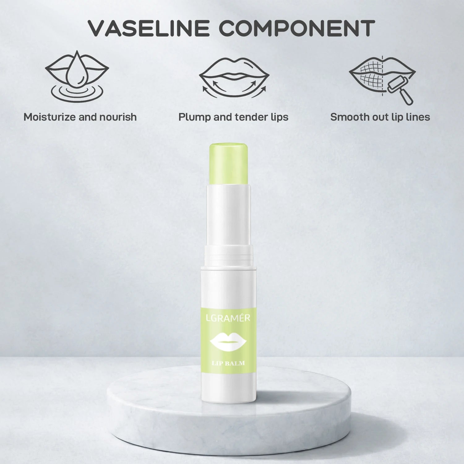 LGRAMER Coconut Oil Lip Balm & Nourishing Lip Mask