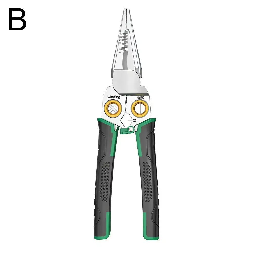 8-in-1 Wire Stripper Needle Nose Pliers – Multi-Function Tool