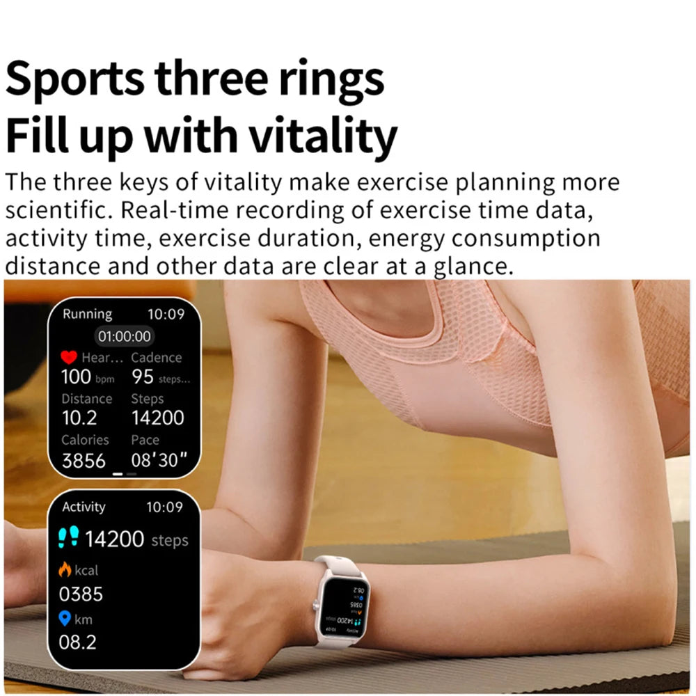 Women Smart Watch Blue Tooth Call Calendar Men Lady 3D Dynamic Dial Smartwath Sports Modes Heart Rate Health Watches Waterproof Oasis Select