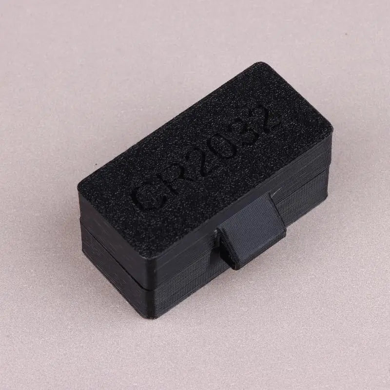 10-Hole CR2032/CR2025 Battery Box Coin Cell Battery Storage Case Portable Batteries Protective Holder Small Battery Organizer Oasis Select Black
