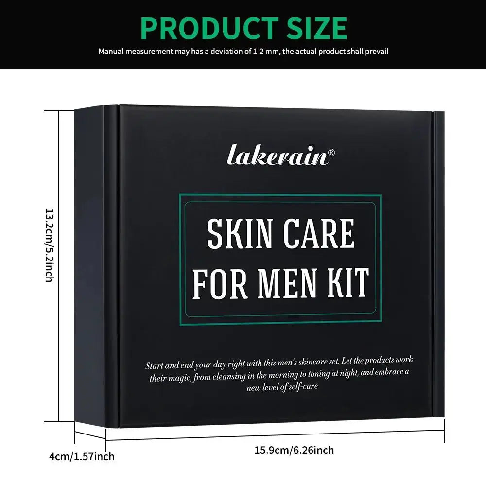 LAIKOU Men's Skincare Kit – Face Wash, Serum, Eye Cream & SPF