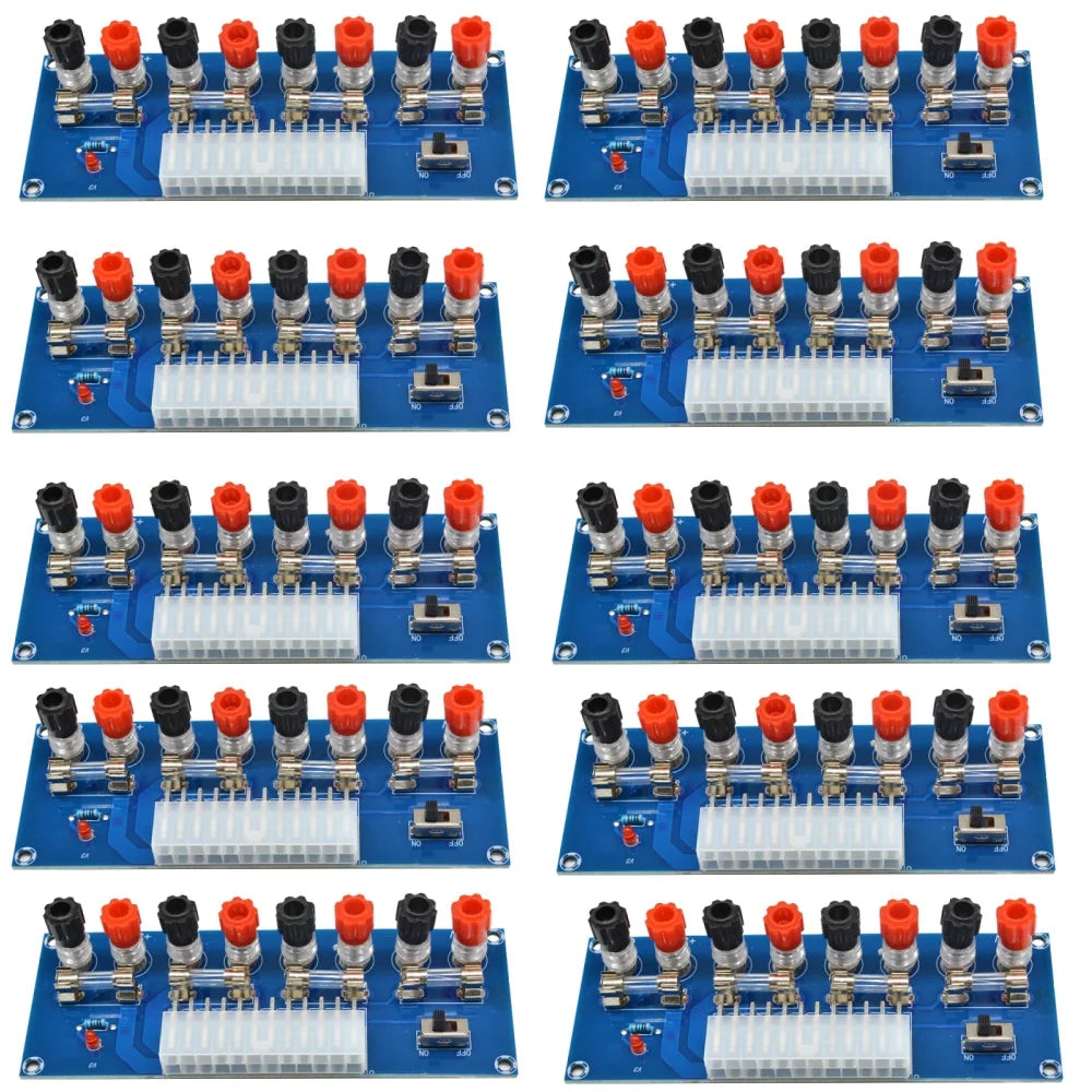 XH-M229 ATX Power Supply Adapter Board, 3.3V 5V 12V Output Terminal Module with On/Off Switch & Fuse for PC Power Supply Oasis Select 10pcs