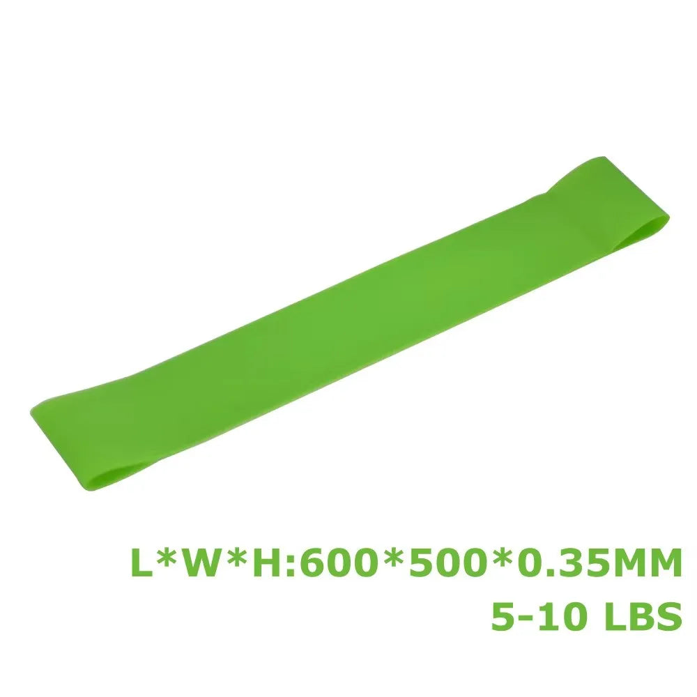 1/3/4Pcs Resistance Bands Yoga Band Fitness Exercise Training Hip Tension Band Leg Squat Dance Elastic Loop Stretch Band Oasis Select 1pcs-Green