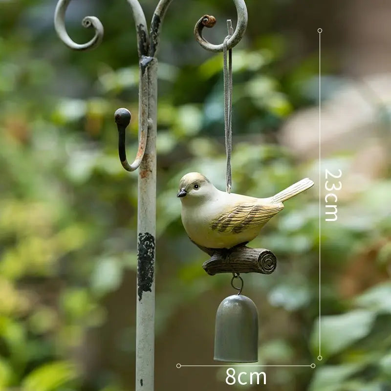 Bird Wind Chimes Resin Bell Pendants Decorative Villas Courtyards Rural Artistic Retro Gardens Sundries European Style Oasis Select