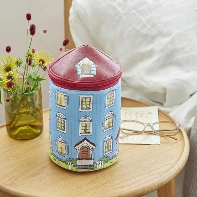 Storage Bag Magazine Style PU Leather Digital Printed House Design Large Capacity Travel Storage Makeup Bag Multifunctional Oasis Select