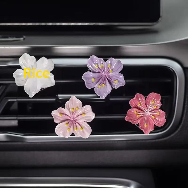 2pcs Car Perfume Clip Flower Air Outlet Decorations Car Air Conditioner Air Vent Personalized Interior Decoration Accessories Oasis Select