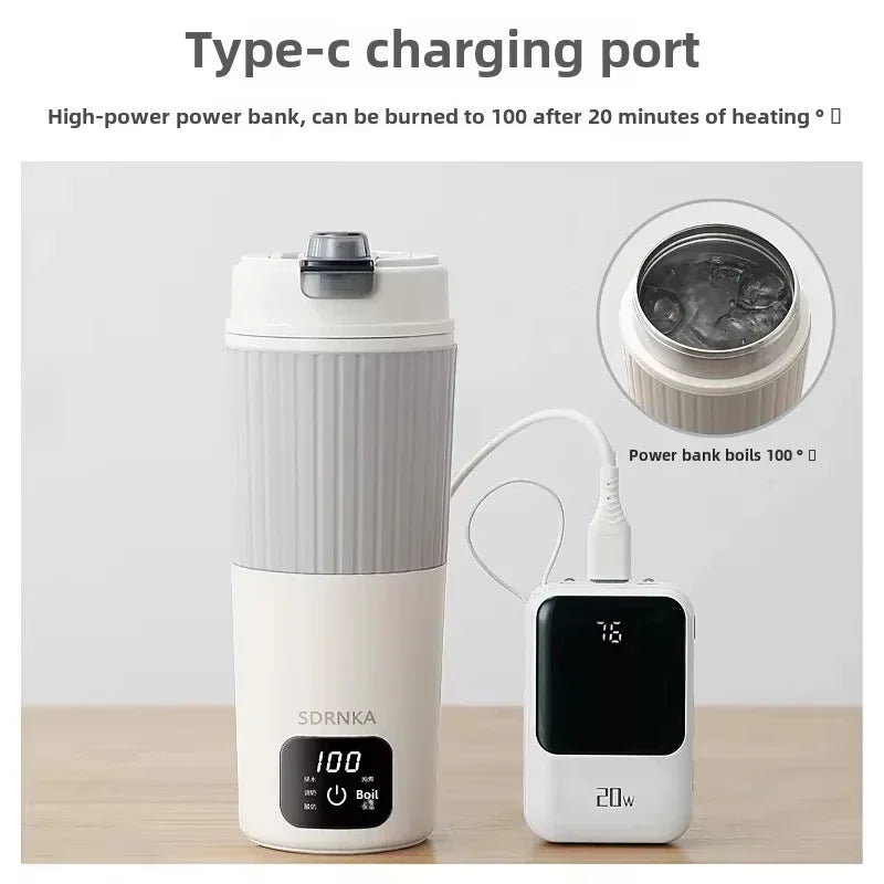 650ml Portable Electric Kettle Travel Boil Water Cup Thermo Pot Smart Teapot Temperature Adjustment Kettle With LED Display Oasis Select