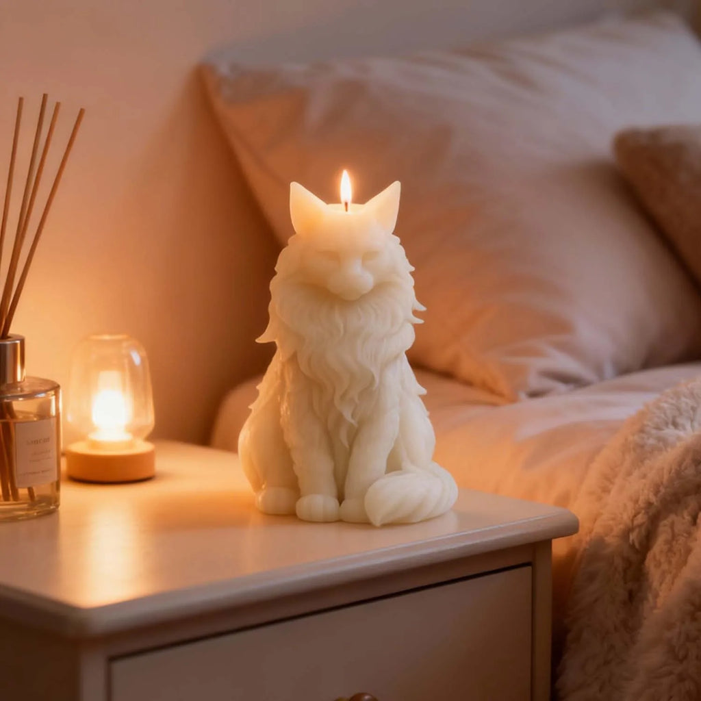 Sitting Cat Aroma Plaster Resin Ornaments Mould Handmade Soap Candle Making Supplies DIY Cute Kitty Silicone Candle Mold Oasis Select