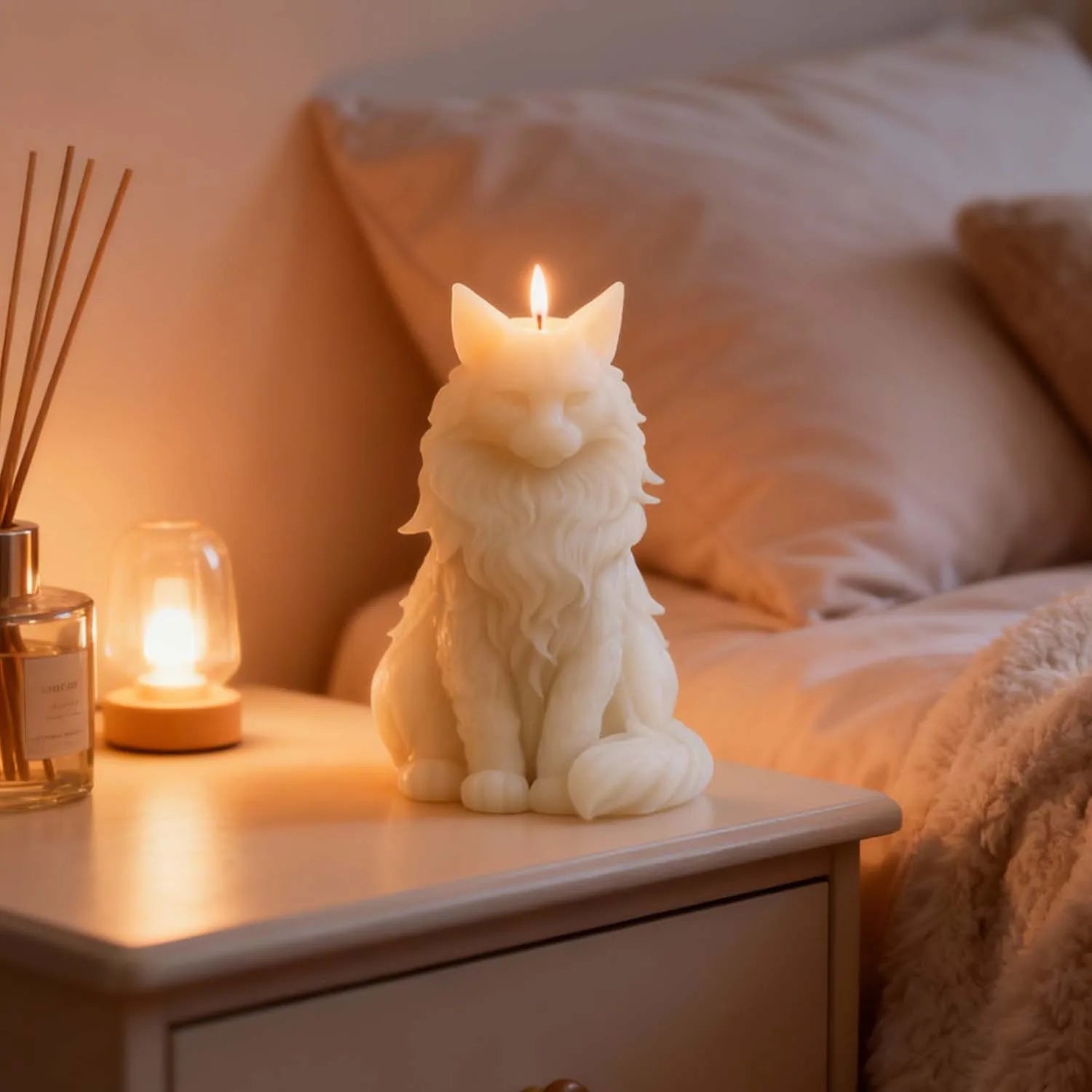 Sitting Cat Aroma Plaster Resin Ornaments Mould Handmade Soap Candle Making Supplies DIY Cute Kitty Silicone Candle Mold Oasis Select