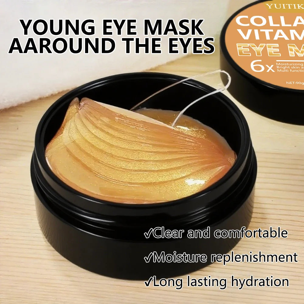 Collagen Vitamin Eye Mask 90g - 6x Moisturizing, Brightens & Multi-Care, Hydrating Serum, for All Skin Types, Gentle Formula Oasis Select