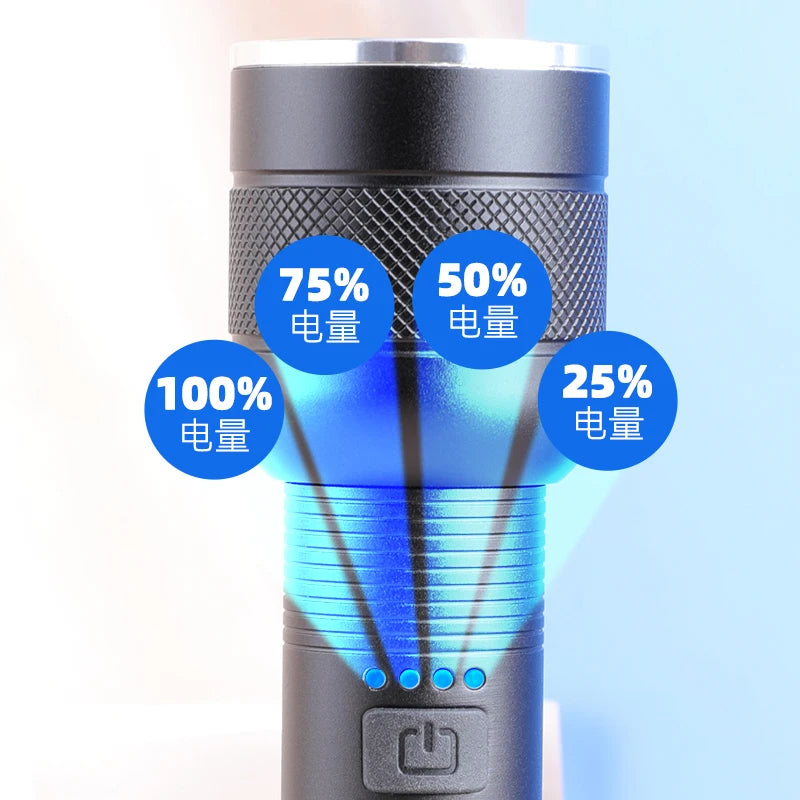 POCKETMAN XHP50 LED Tactical Flashlight – Rechargeable Torch