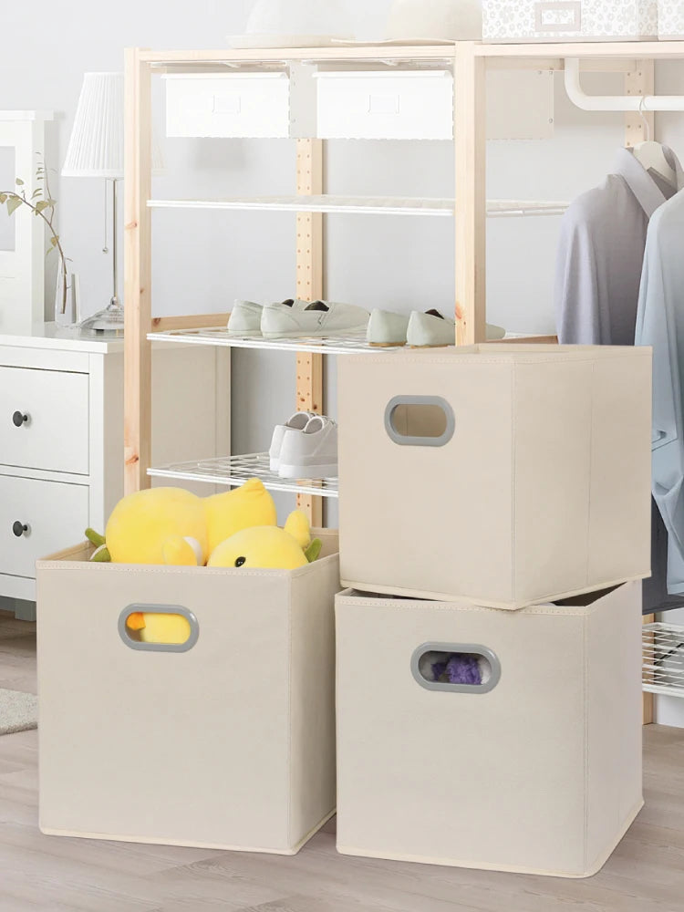 Square Grid Storage Box Home Dormitory Stackable Storage Bin Bookcase Storage Box Toy Miscellaneous Item Organizer Basket Oasis Select