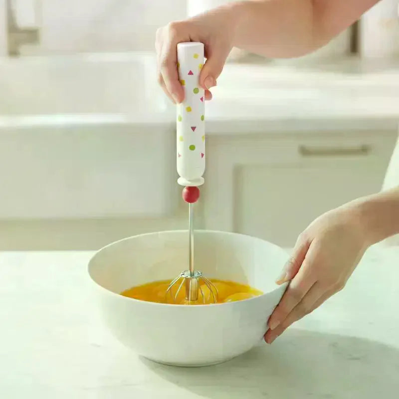 Household Manual Semi-automatic Egg Beater Stainless Steel Durable Cream Whisk for Bakery Pastry Cake Making Home Use Oasis Select