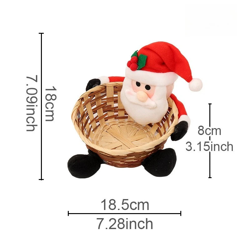 Christmas Decoration Small Candy Box Christmas Decoration Candy Basket Christmas Tabletop Decoration Children Candy Basket Oasis Select