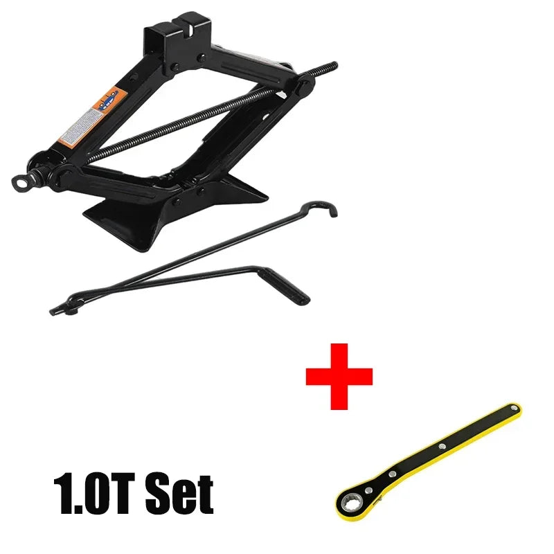 Hand Cranked Scissor Jack 08T 1T 2T Portable Labor Saving Car Jack Car Repair Tire Replacement Special Tool for SUV Oasis Select 1T Set