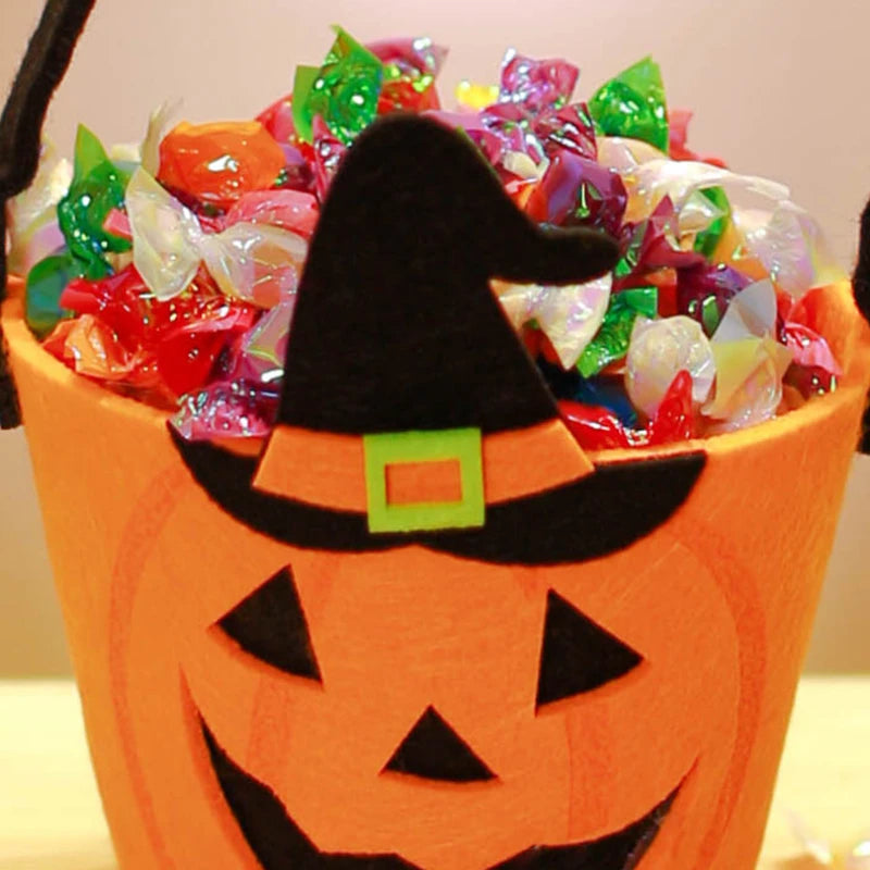 Halloween Theme Candy Bucket Bag Portable Candy Basket Kids Trick or Treat Bucket Halloween Party Decoration Supplies Oasis Select