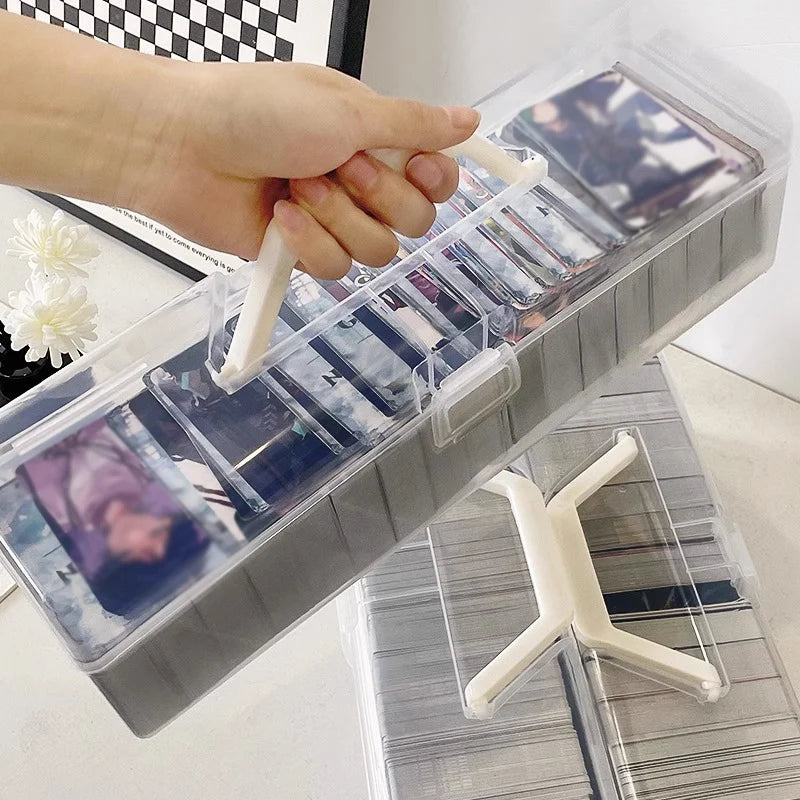 Transparent Idol Photo Storage Case Plastic Kpop Albums Photocards Small Card Collection Organizer Photo Card Holder Box Oasis Select