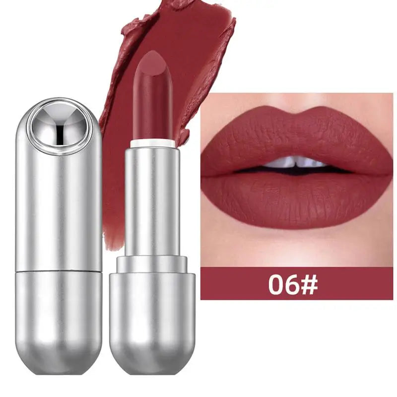 Waterproof Nude Matte Lipstick Non-stick Velvet Lips Liner Pencil Woman Makeup Velvet Rose Red Brown Lip Nude Lasting Lipstick Oasis Select