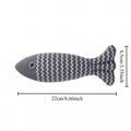 1pcs Interactive Catnip Fish Toys for Cats Plush Kitten Chew Bite Toy with Crinkle Sound Teeth Cleaning Pet Toy for Indoor Cats Oasis Select Grey 22x8.5cm