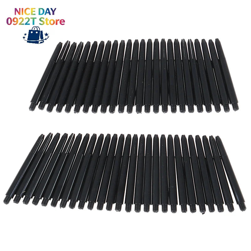 50pcs 48mm Nylon Dart Shafts 2BA Screw Thread Darts Rod Stem+50pcs x Dart Flight Holder Protection Ring @#X Oasis Select